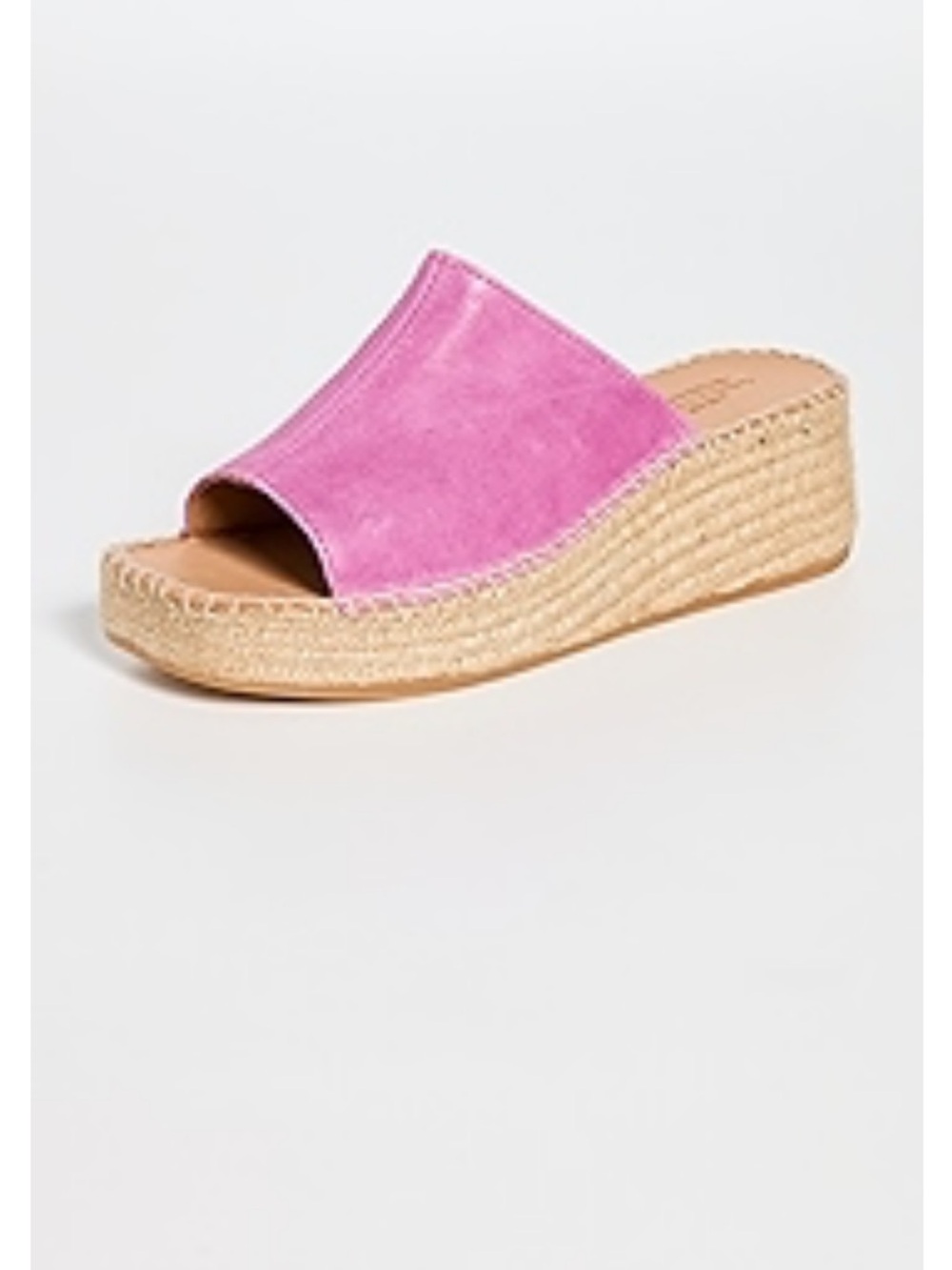 Women’s Pink Suede Espadrille Platform Mule